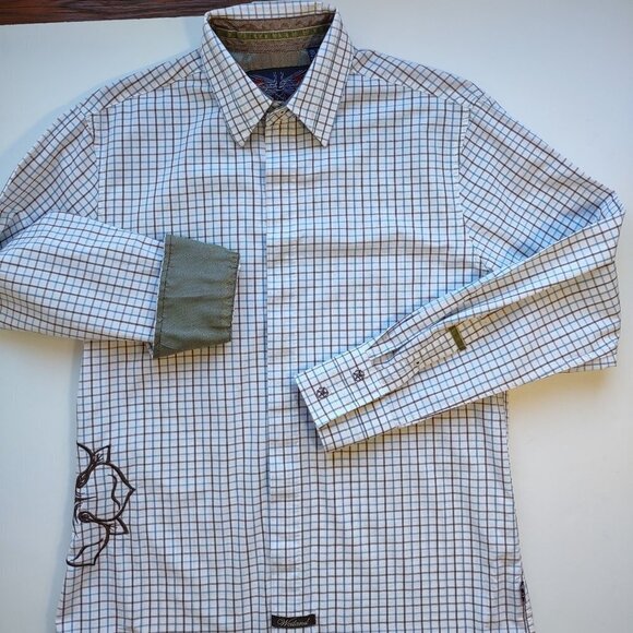 English Laundry Men's Long Sleeve Embroidered Shirt  Scott Weiland Size L/XL - Picture 2 of 14